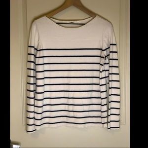 Gap striped long sleeve cream